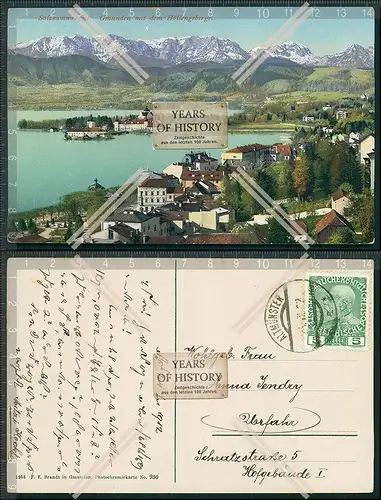 AK Gmunden Oberösterreich Salzkammergut Traunsee 1912 gel. Schloss Ort am See 