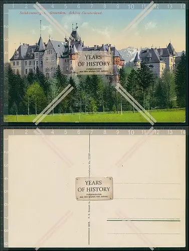 AK Gmunden Oberösterreich Salzkammergut Traunsee 1905 Schloss Cumberland 