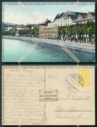 AK Bad Ischl an der Traun Esplanade gel. 1924 Österreich Salzkammergut Bez. Gm