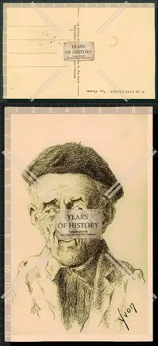 Orig. Künstler AK Portrait La Douce France, le Pays Basque, Type d homme 