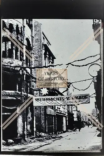 Foto Köln 1944-46 zerstört Weihnachtsverkauf Straße geräumt