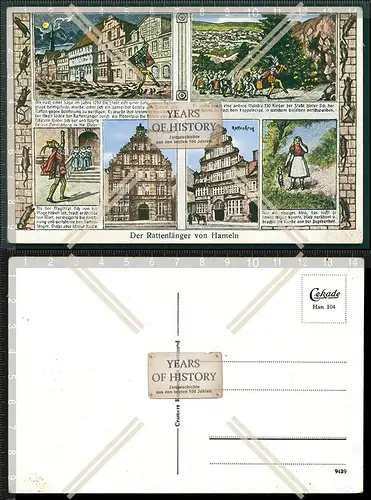 Orig. AK Hameln Weser Rattenfänger Abbildungen mehrfach Ansicht 1939