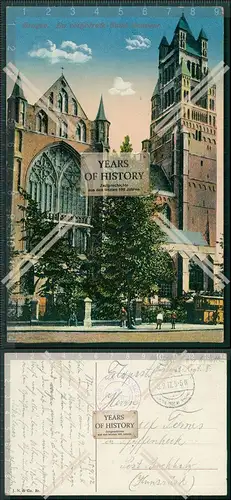 AK Bruges Brügge Flandern Westflandern La Cathedrale Saint-Sauveur 1917 Feldpo