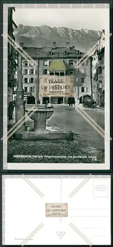 Foto AK Innsbruck Herzog Friedrichstraße mit goldenem Dachl 1936