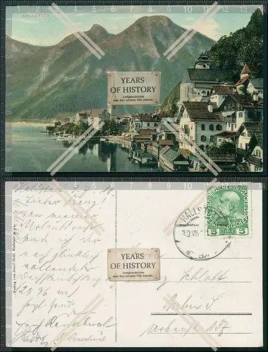 AK Hallstatt Österreich Westufer Hallstätter See Salzkammergut 1911 gelaufen