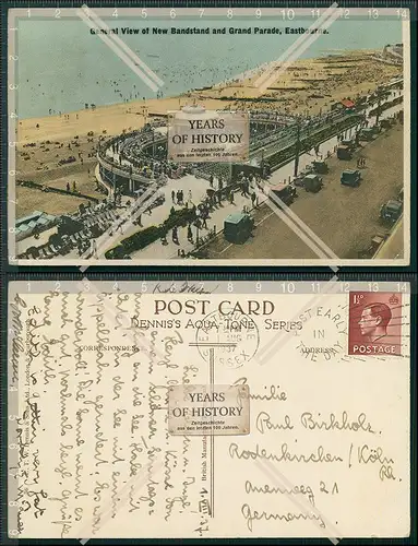 AK England - East Sussex - Eastbourne - Grand Parade 1937 gel.
