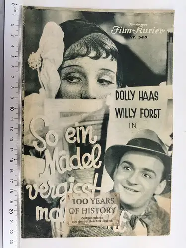 Illustrierter Film Kurier IFK Nr 548 So ein Mädel vergisst man nicht Dolly Haas