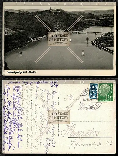 Orig. AK Hohensyburg Ruhr Lenne Dortmund gel. 1954