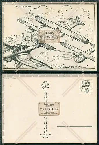 Feldpostkarte Luftwaffe DLV Segelflieger Flugzeug Verwegene Burschen Stuka Ju-8