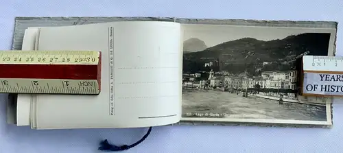 Leporello Ansichtskarten Heft 14x AK Lago die Garda 1939 Riva Malcesine Garda ..