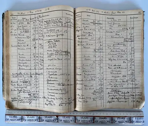 Haushaltsbuch 1950-59 - Familie Rodewaldt aus Hamburg - 362 beschriebene Seiten