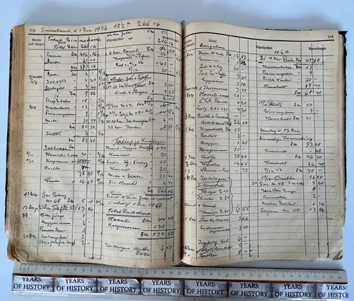 Haushaltsbuch 1950-59 - Familie Rodewaldt aus Hamburg - 362 beschriebene Seiten