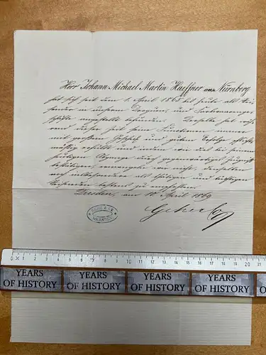 Dokumente handschriftlich ab 1862  Familie Haeffner Fabrikbesitzer aus Nürnberg