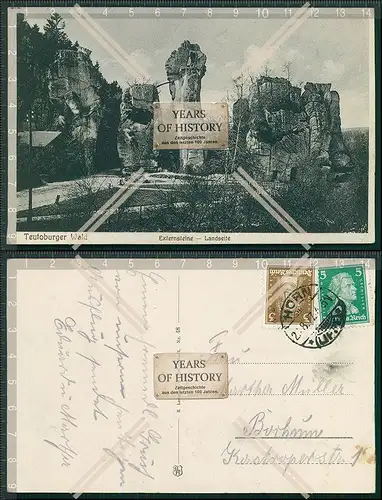 AK Teutoburger Wald Detmold Lippe Externsteine Land Seite 1927 Bad Meinberg gel