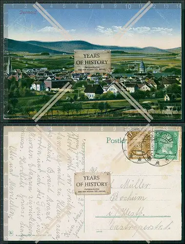 AK Detmold Lippe Panorama 1928 gelaufen