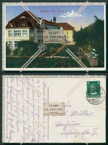 AK Kempen am Rhein Hospital 1928 gelaufen