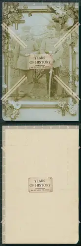 Foto AK Feldpost 1. WK Soldaten Bild mit Rahmen 1916 an der Front 