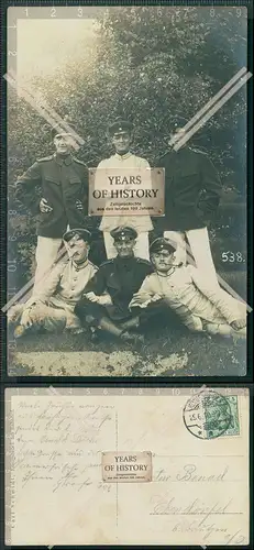 Foto AK Soldaten Königsbrück Sachsen 1910 gelaufen
