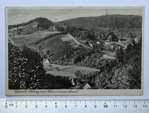 AK Lippische Schweiz Hermannsdenkmal Detmold Lippe 1933 gel. Teutoburger Wald