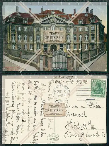 AK Münster Westfalen Erbdrostenhof 1910 gelaufen