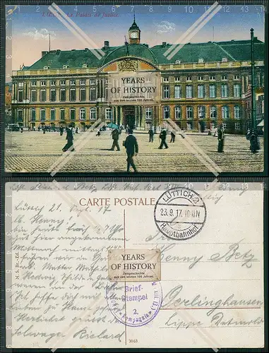 AK Feldpost 1. WK LIR Infanterie Regiment 122 Liege Lüttich Belgien Le Palais 