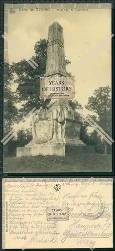 AK Feldpost 1. WK LIR Infanterie Regiment 122 Camp de Beverloo Belgien Monument