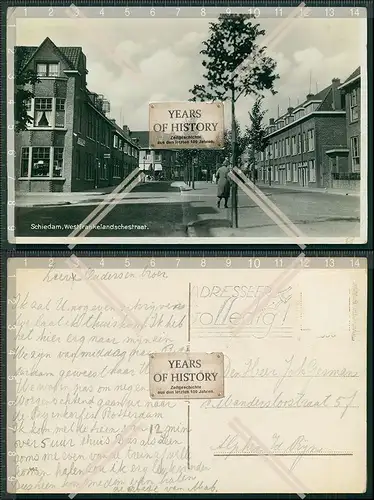 Foto AK Schiedam Zuid-Holland 1933 gelaufen