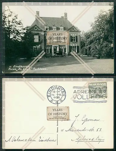 AK Eindhoven Nordbrabant Niederlande Villapark Huize de Laak 1936 gelaufen