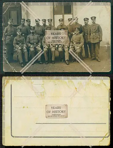 Foto AK 1. Weltkrieg WK Regiment siehe Schirmmütze 1916