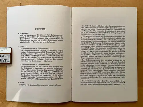 Motorische Verbrennung H. Fliege - Dritte Auflage 1935 Als Manuskript gedruckt
