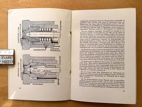 Motorische Verbrennung H. Fliege - Dritte Auflage 1935 Als Manuskript gedruckt