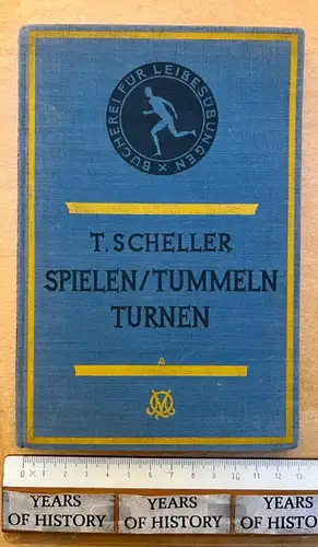 Spielen Tummeln Turnen von 1929 - an Barren Pferd Bock Kasten Tisch Turnlehre