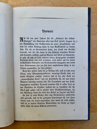 Spielen Tummeln Turnen von 1929 - an Barren Pferd Bock Kasten Tisch Turnlehre