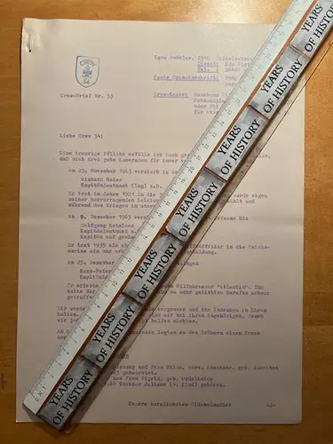 Crew 34 Brief Nr. 53 Familiennachrichten Crew Leben uvm. 2. Seiten 12. Feb. 1964