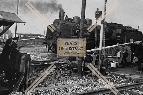 Foto Lokomotive Zug Bahn Bahnhof Bahnschranke Soldaten 1943