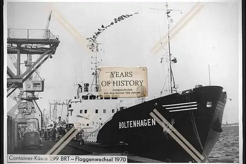 Foto VEB Elbe-Werft Boizenburg Schiff Boltenhagen Container Küstenmotorschiffe