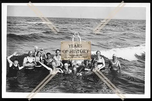 Foto Ostseebad Dahme 1928 am Strand Sommerfrische Urlaub Gruppenaufnahme