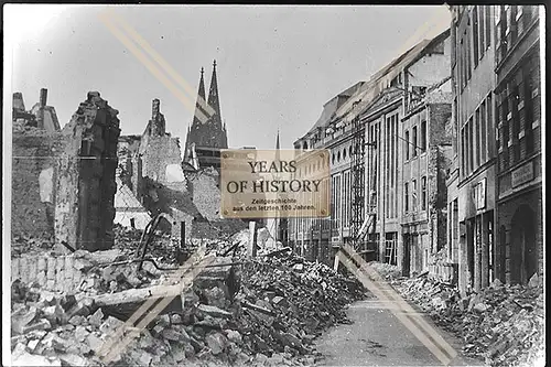 Foto Köln 1944-46 zerstört Haus Gebäude Geschäft Dom im Hintergrund