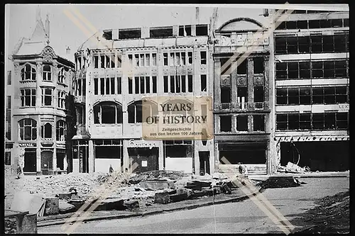 Foto Köln 1944-46 zerstört Geschäft Hettlage Straße freigeräumt