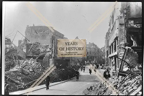 Foto Köln 1944-46 zerstört Gebäude Häuser Straße freigeräumt