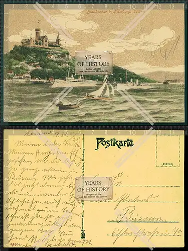 Orig. AK Hamburg Blankenese Süllberg Elbe 1925