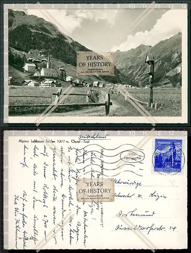 Orig. Foto AK Sölden Ötztal Tirol Dorf Ansicht mit Kirche 