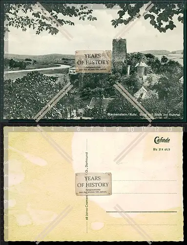 Orig. AK Blankenstein Ruhr Burg mit Blick ins Ruhrtal 