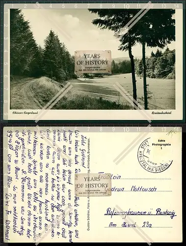 Orig. Foto AK schönes Siegerland-Wittgenstein Wanderweg Breitenbachtal Kreuzta