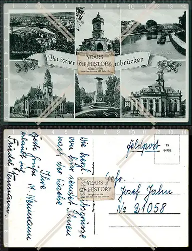 Orig. AK Saarbrücken mehrfach Ansicht Feldpost 1940 Feldpost