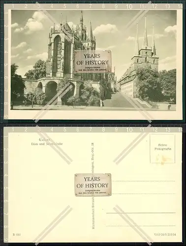Orig. AK Erfurt Thüringen Dom und Katholische Kirche St. Severi  