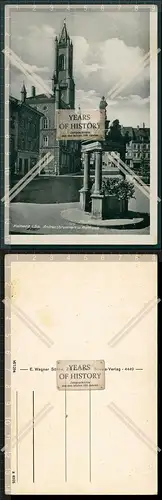 Orig. AK Kamenz Sachsen Andreasbrunnen Marktplatz Rathaus Straßenansicht 1933