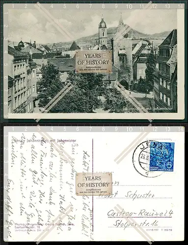 Orig. AK Jena Johannisplatz mit Johannistor Westviertel 