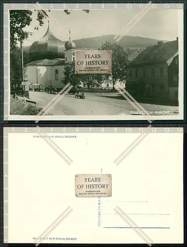 Orig. Foto AK Bayerisch Eisenstein Kirche Böhmerwald Grenze Tschechien