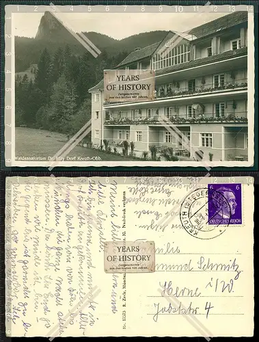 Orig. Foto AK Kreuth Tegernsee Waldsanatorium Dr. May Dorf 1942 gelaufen